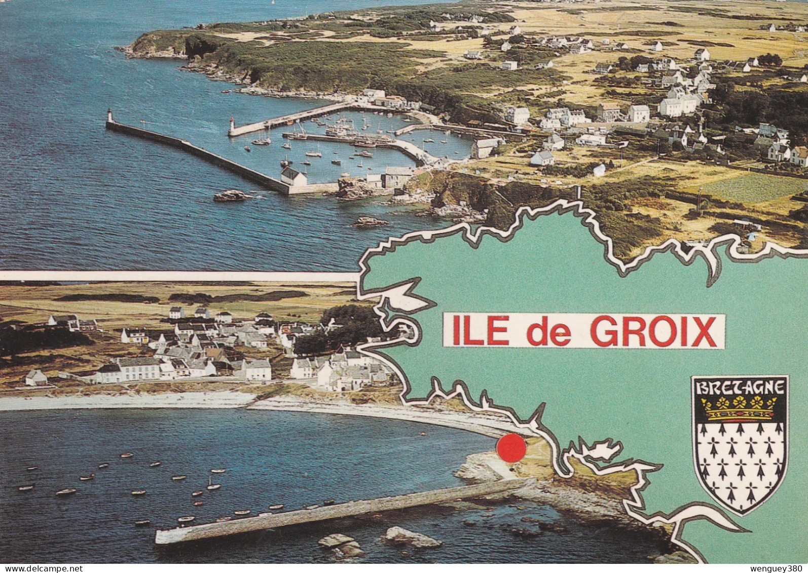 56 GROIX  ILE DE GROIX. Morbihan.Port-Tudy §Locmaria  TB PLAN 1989.       PAS COURANT - Groix