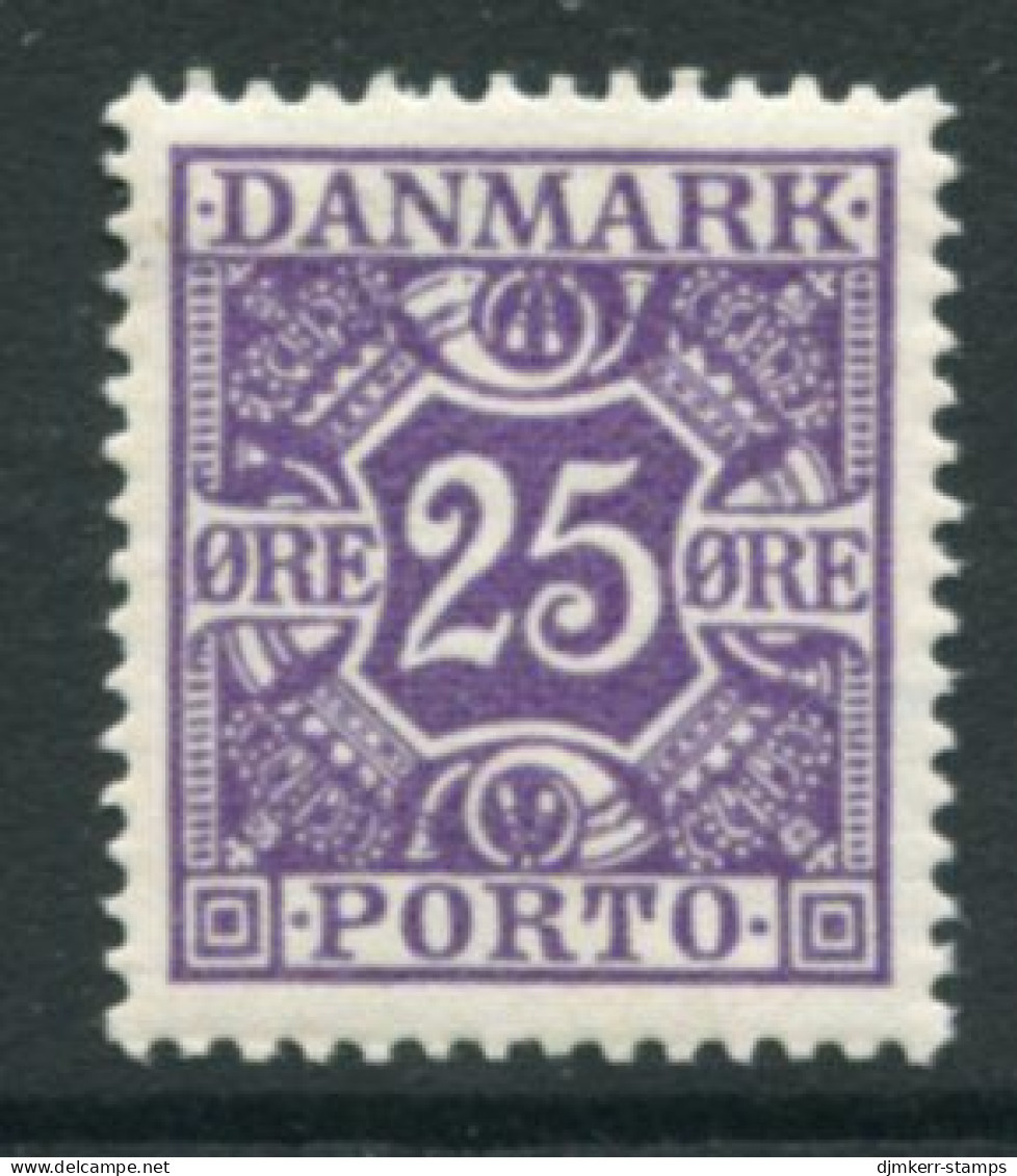 DENMARK 1921-27 Postage Due Numeral And Crowns 25 Øre LHM / *.  Michel Porto 16 - Strafport