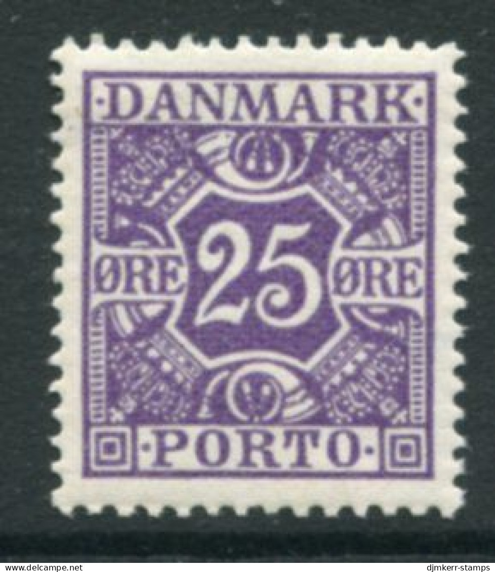 DENMARK 1921-27 Postage Due Numeral And Crowns 25 Øre LHM / *.  Michel Porto 16 - Segnatasse