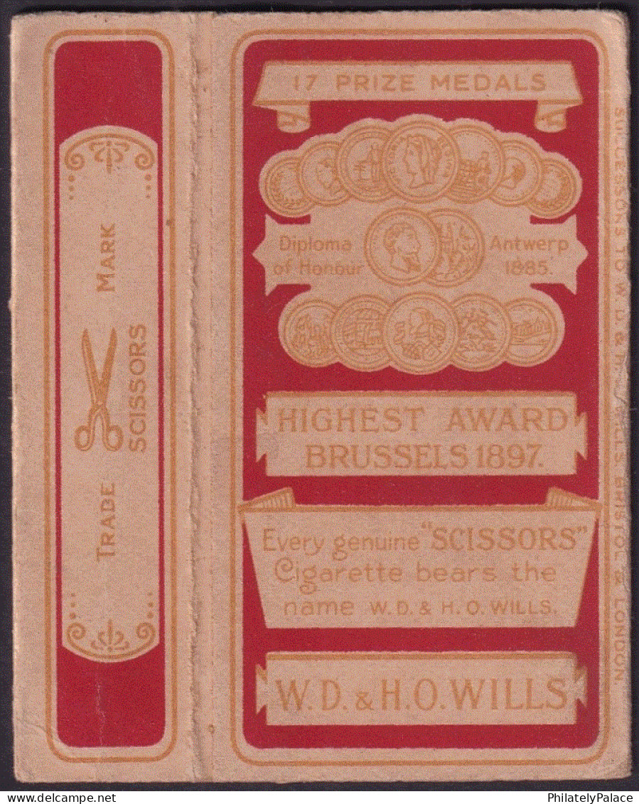 LONDON Vintage SCISSORS Empty CIGARETTE Packet- MEDAL  (**) - Etuis à Cigarettes Vides