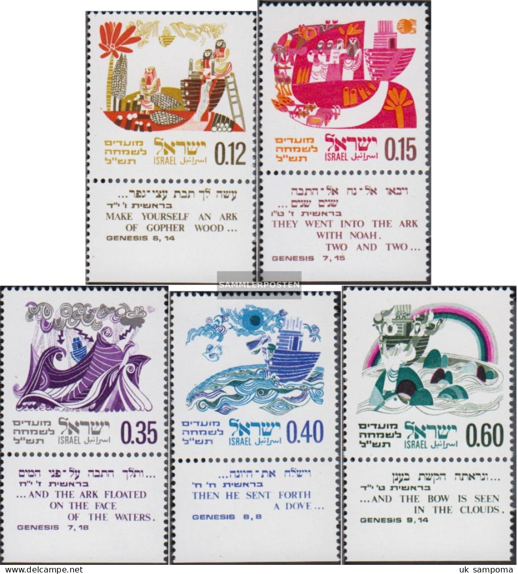 Israel 449-453 With Tab (complete Issue) Unmounted Mint / Never Hinged 1969 The Arche Noah - Nuevos (sin Tab)