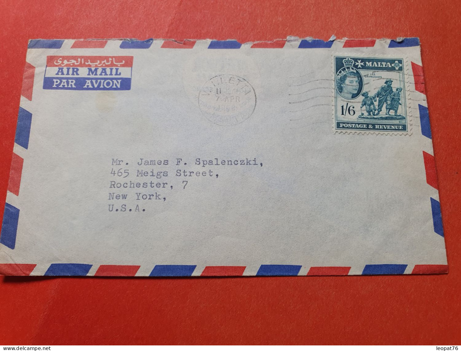 Malte - Enveloppe Pour Les Etats Unis - Réf 3360 - Malta (...-1964)
