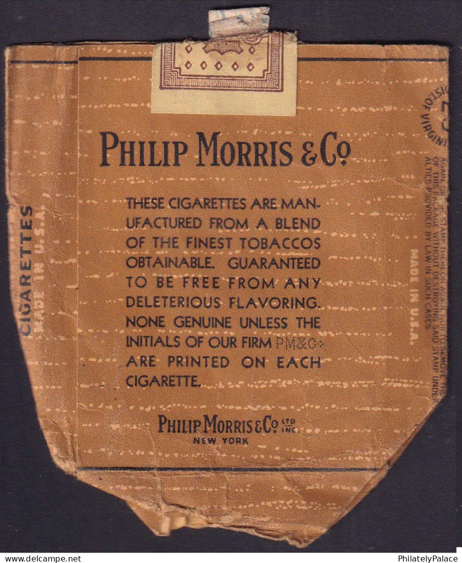 Vintage Philip Morris & Co. Ltd., Cigarette Empty Box Made In USA  (**) - Empty Cigarettes Boxes