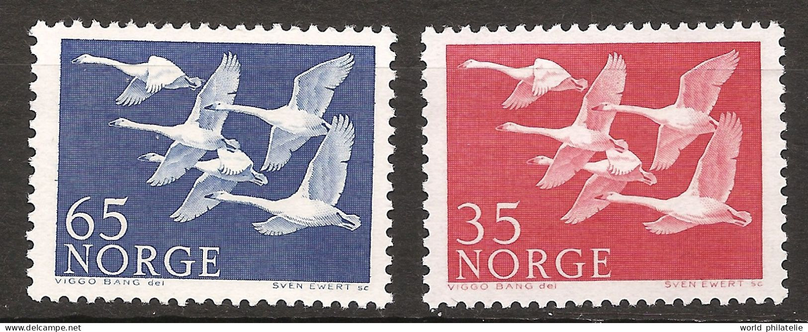 Norvège Norge 1956 N° 371 / 2 ** Emission Conjointe, Journée Des Pays Du Nord, Oies, Canards, Cygne, Cygnus, Anatidae - Nuovi