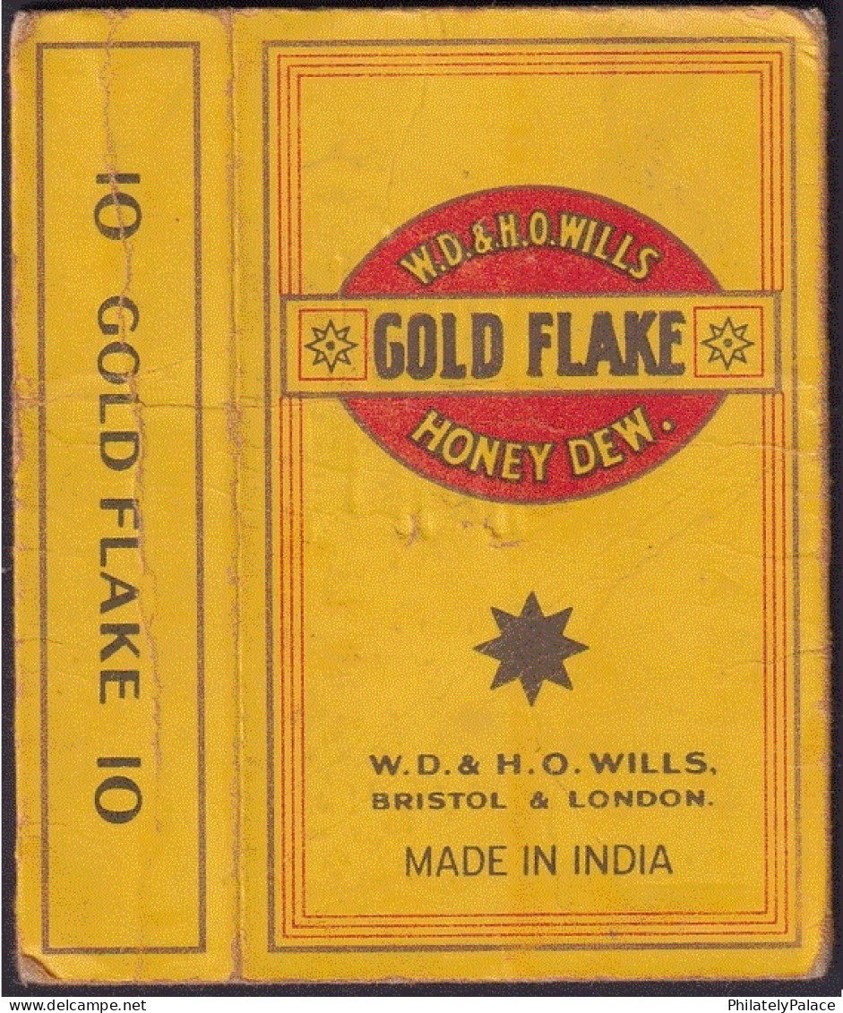 INDIA Vintage GOLD FLAKE Empty CIGARETTE Packet (**) - Estuches Para Cigarrillos (vacios)