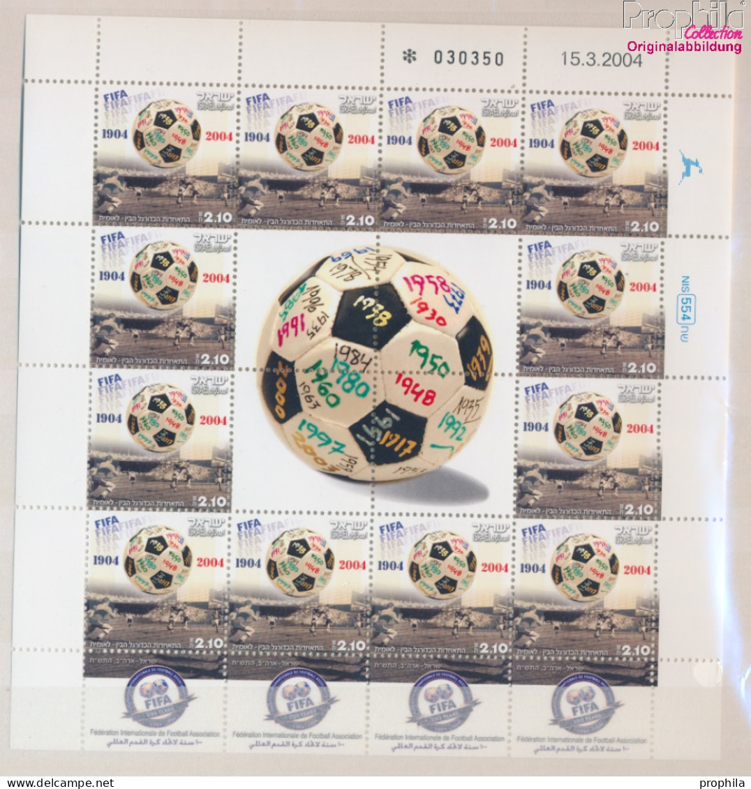 Israel 1771Klb Kleinbogen (kompl.Ausg.) Postfrisch 2004 100 Jahre FIFA (10339403 - Blocks & Sheetlets