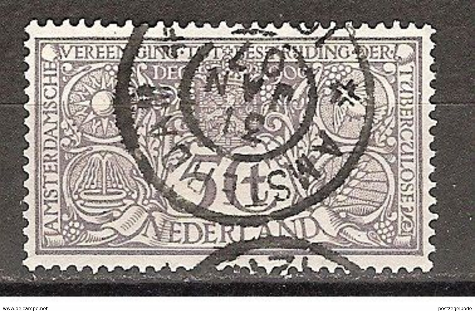 NVPH Nederland Netherlands Pays Bas Holanda 86 Used Tuberculose Zegels Tuberculosis TB Stamp CANCEL Amsterdam 31-01-1907 - Usados