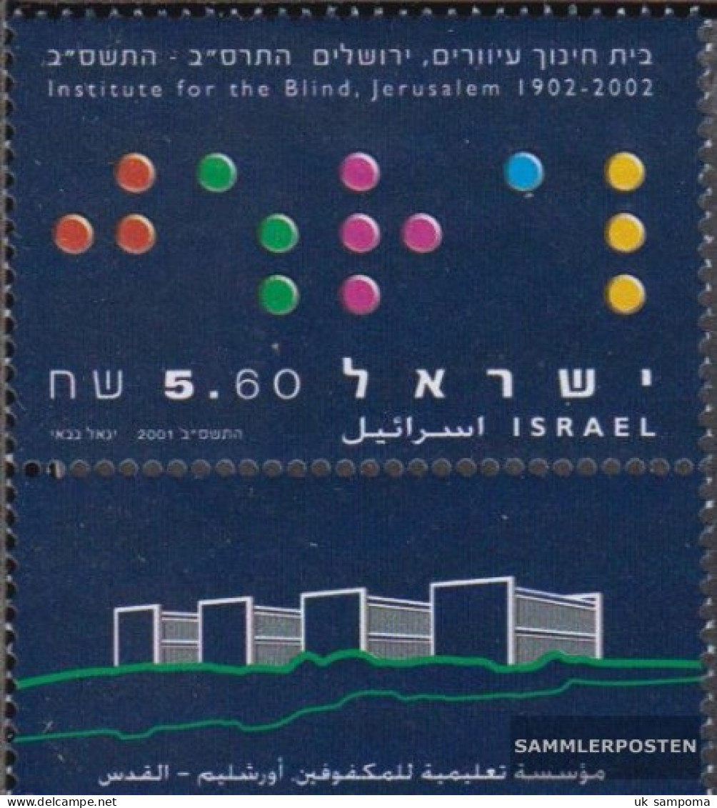 Israel 1645 With Tab (complete Issue) Unmounted Mint / Never Hinged 2001 100 Years Blindeninstitut - Ungebraucht (mit Tabs)