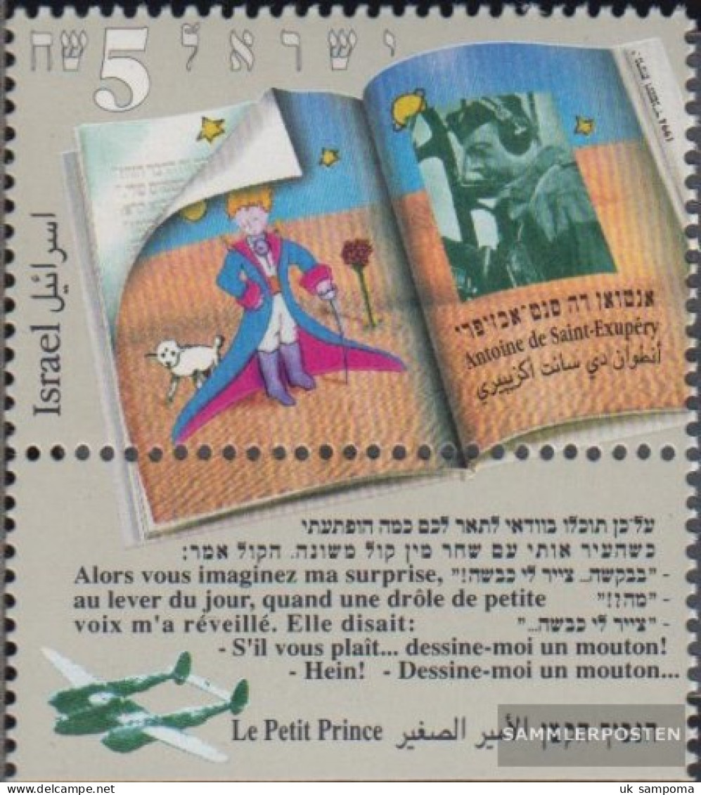 Israel 1301 With Tab (complete Issue) Unmounted Mint / Never Hinged 1994 Antoine De Saint-Exupéry - Unused Stamps (with Tabs)