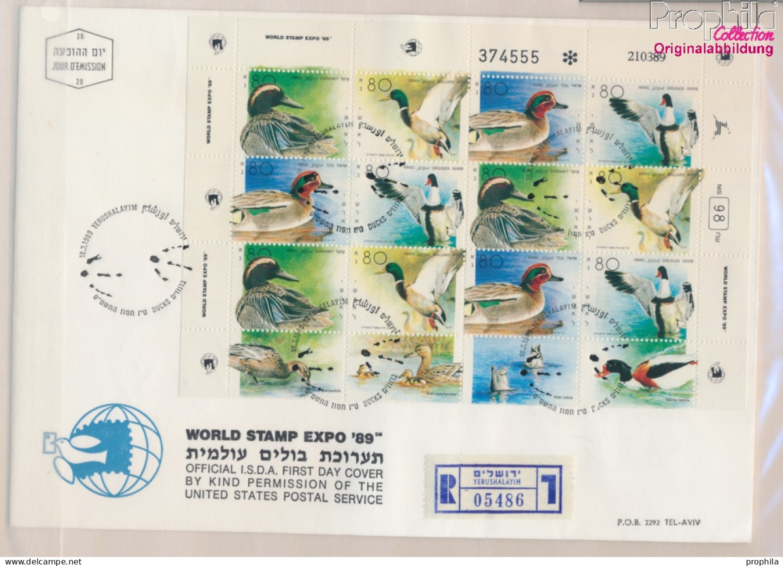 Israel 1131-1134 Kleinbogen (kompl.Ausg.) FDC 1989 Gänsevögel (10339389 - FDC