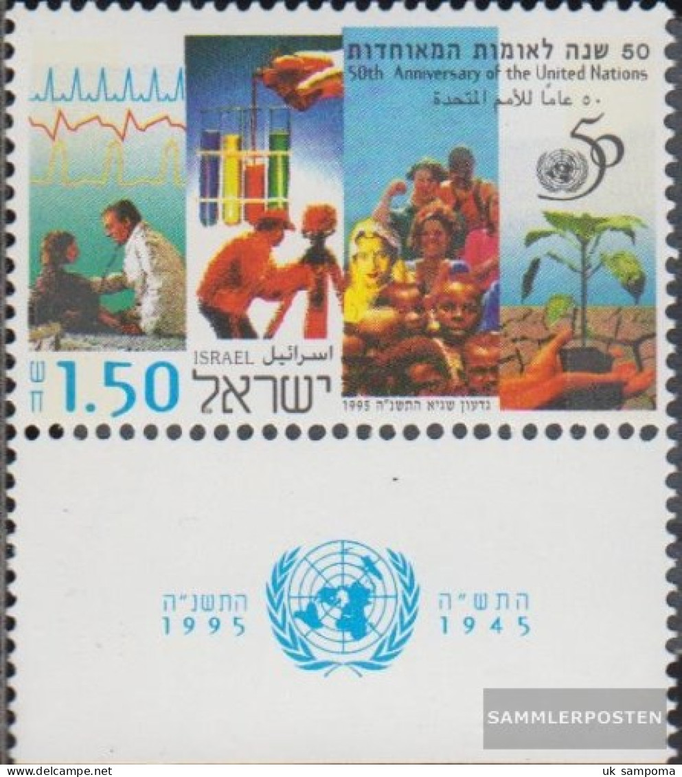 Israel 1327 With Tab (complete Issue) Unmounted Mint / Never Hinged 1995 50 Years UN - Unused Stamps (with Tabs)