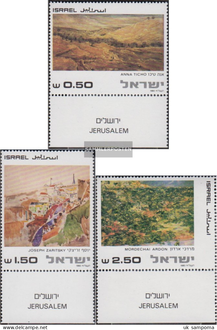 Israel 843-845 With Tab (complete Issue) Unmounted Mint / Never Hinged 1981 Paintings Of Jerusalem - Neufs (avec Tabs)