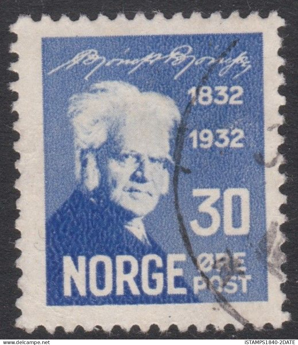00711/ Norway 1932 Sg228 30ore Blue Used Birth Centenary Of Bjornstjerne Bjornson - Oblitérés