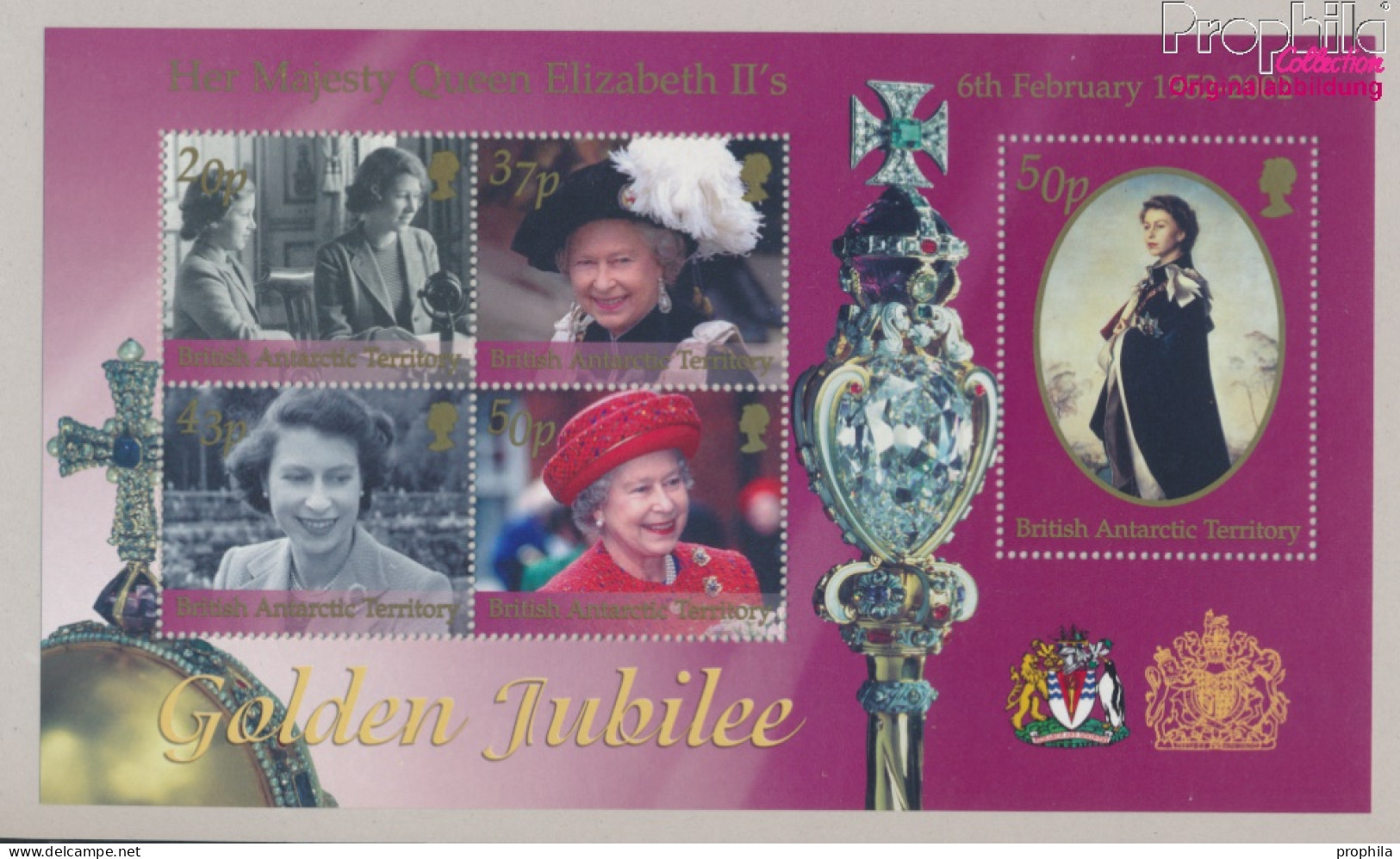 Britische Gebiete Antarktis Block9 (kompl.Ausg.) Postfrisch 2002 Königin Elisabeth II. (10331470 - Unused Stamps