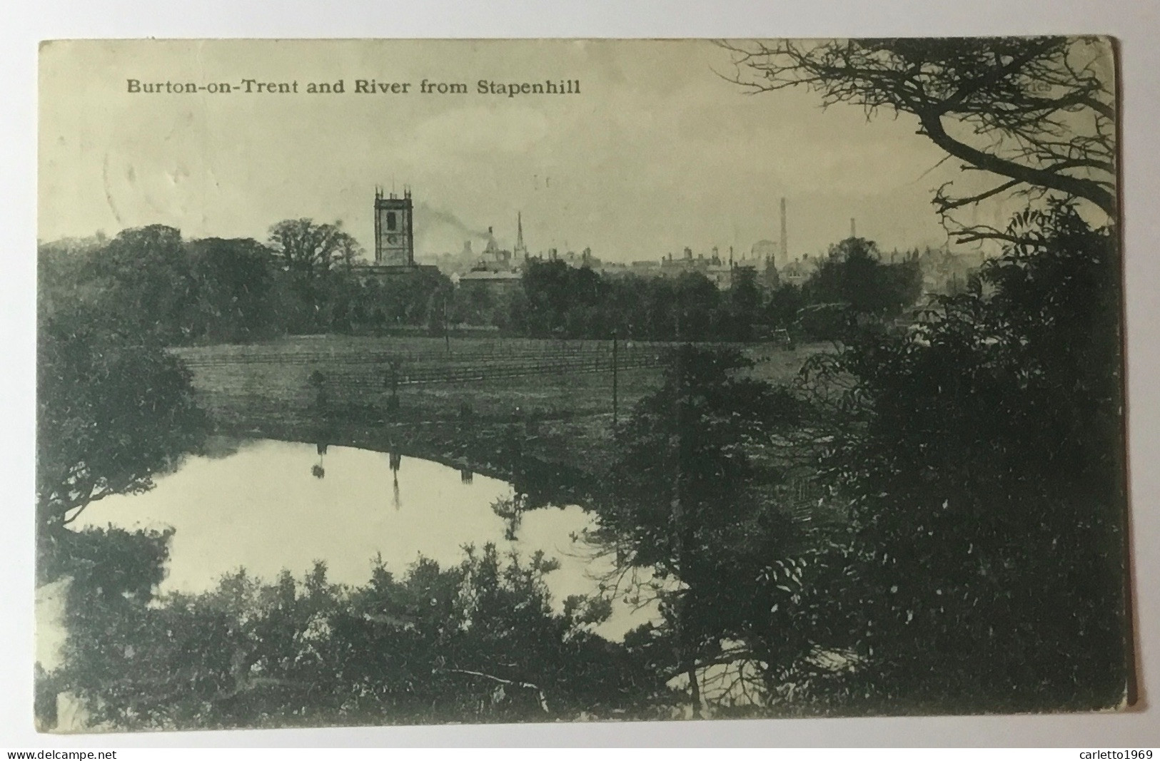 BURTON ON TRENT AND RIVER FROM STAPENHILL VIAGGIATA FP - Otros & Sin Clasificación