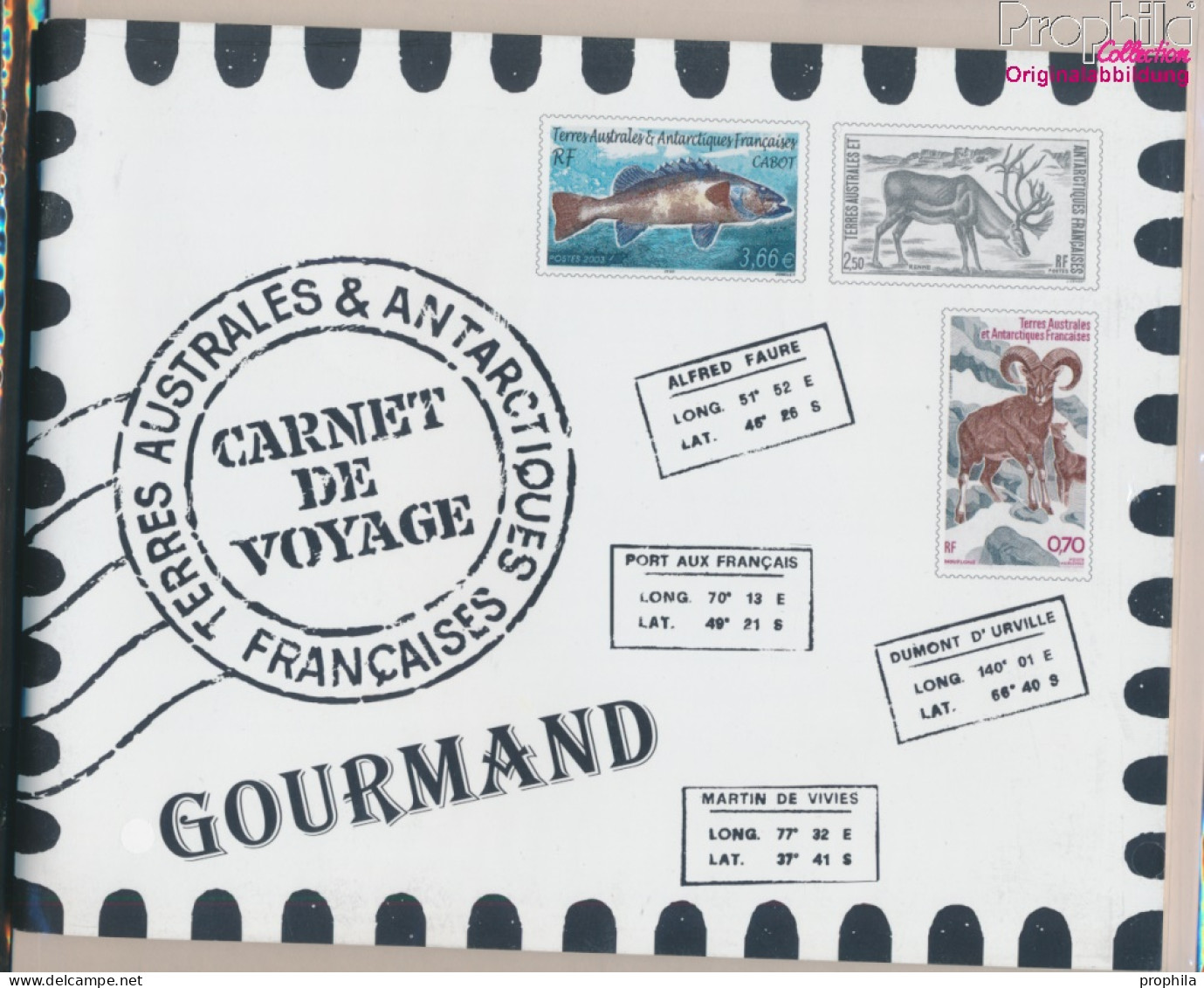 Französ. Gebiete Antarktis 524-535MH (kompl.Ausg.) Markenheftchen Postfrisch 2003 Kulinarische Reise (10339360 - Unused Stamps