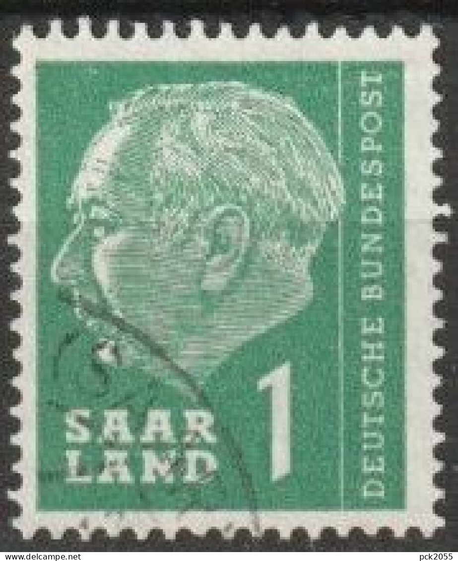 Saarland1957 MiNr.380  O Gestempelt Bundespräsident Theodor Heuss ( A2372/3 ) - Gebraucht