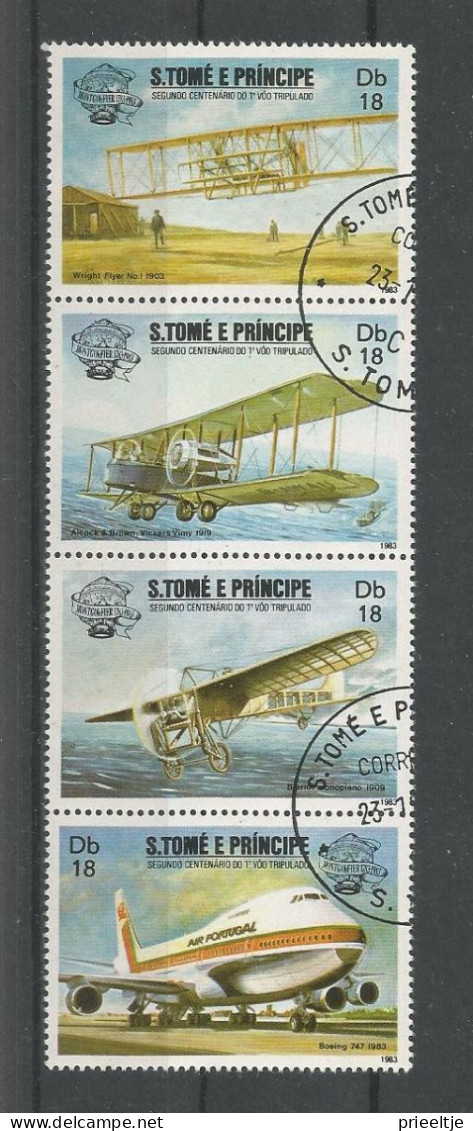 St Tome E Principe 1983 Aviation Strip Y.T. 744/747 (0) - Sao Tome Et Principe