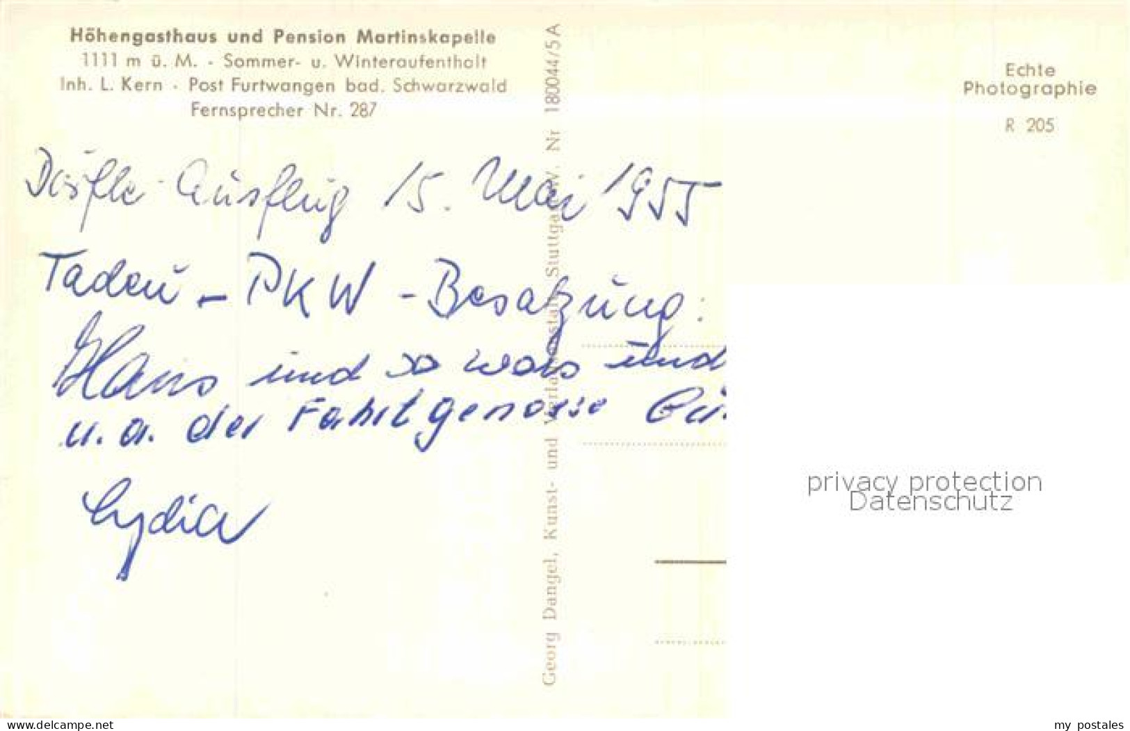 72880279 Furtwangen Hoehengasthaus Pension Martinskapelle Schwarzwald Furtwangen - Furtwangen