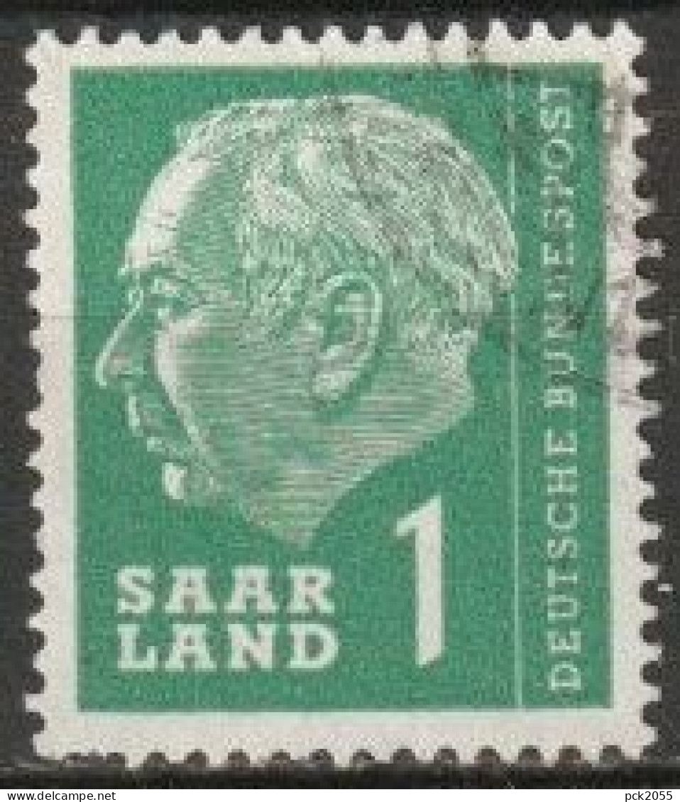 Saarland1957 MiNr.380  O Gestempelt Bundespräsident Theodor Heuss ( A2429 ) - Gebraucht