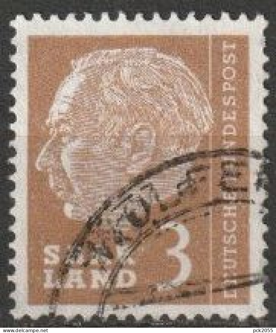 Saarland1957 MiNr.382  O Gestempelt Bundespräsident Theodor Heuss ( A2429/2 ) - Gebraucht