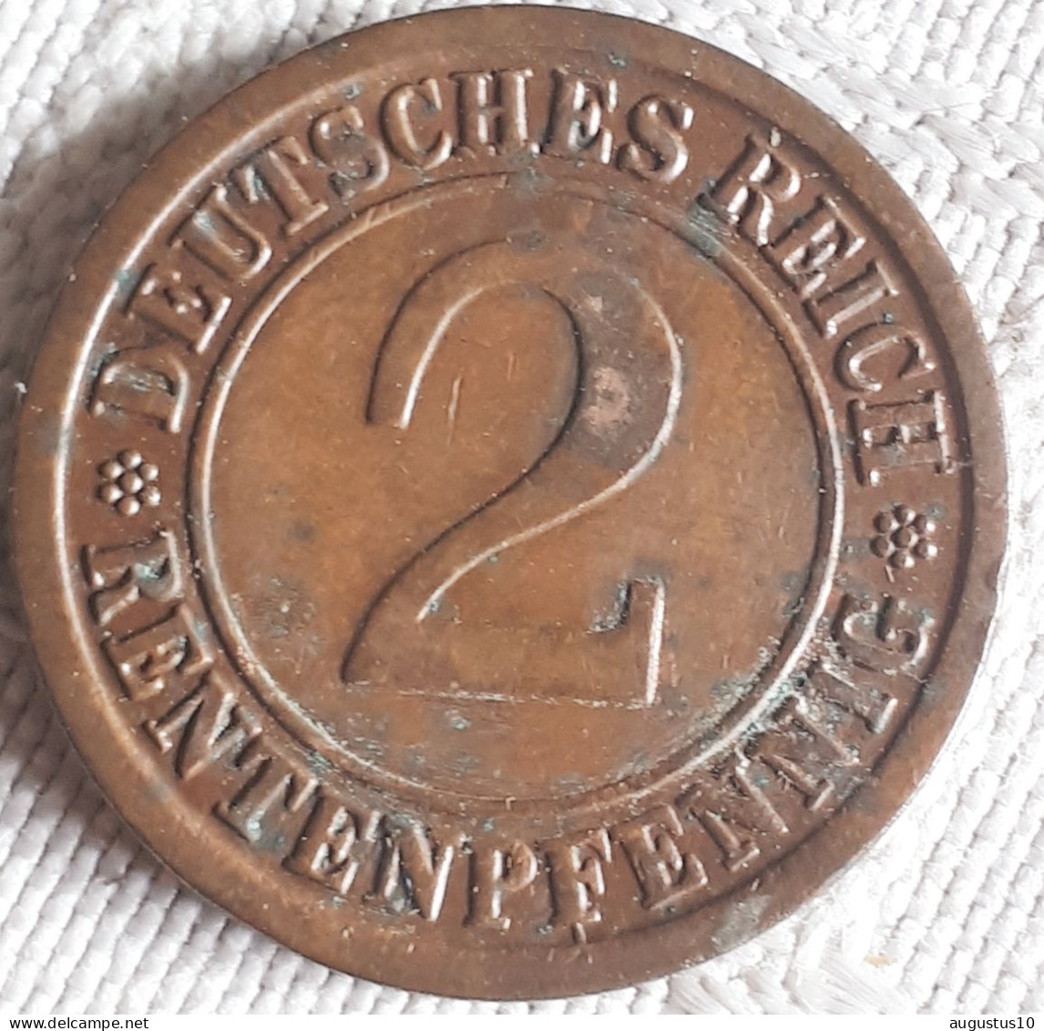 DUITSLAND : 2 RENTENPFENNIG 1923 A XF KM 31 - 2 Rentenpfennig & 2 Reichspfennig