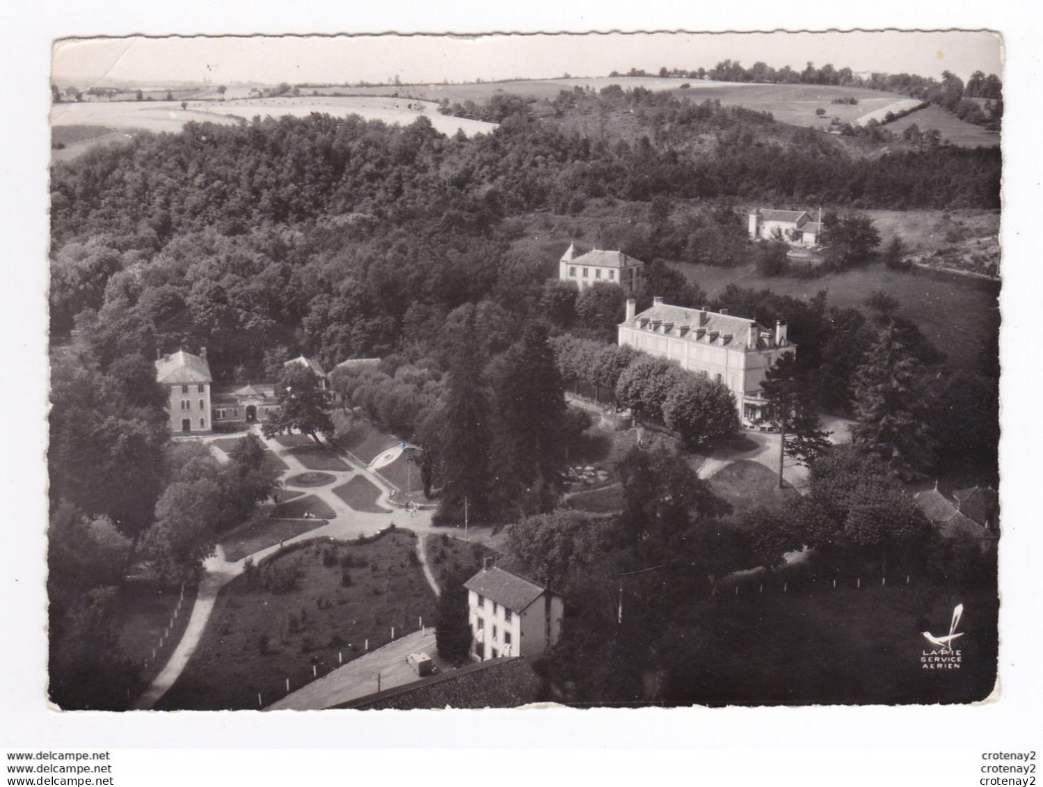 42 En Avion Au Dessus De SAIL Les BAINS Vers La Pacaudière N°2 L'Etablissement Thermal VOIR DOS En 1960 - La Pacaudiere