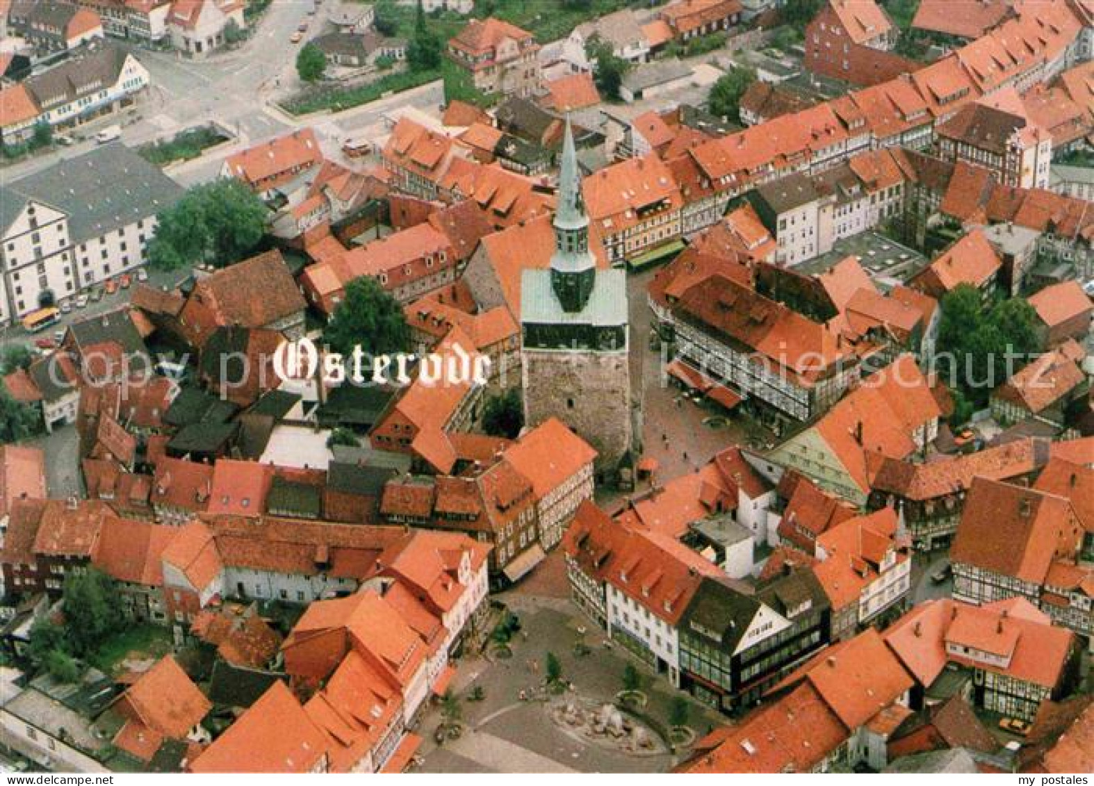 72878738 Osterode Harz St Aegidienkirche Martin Luther Platz Kornmarkt Fliegerau - Osterode