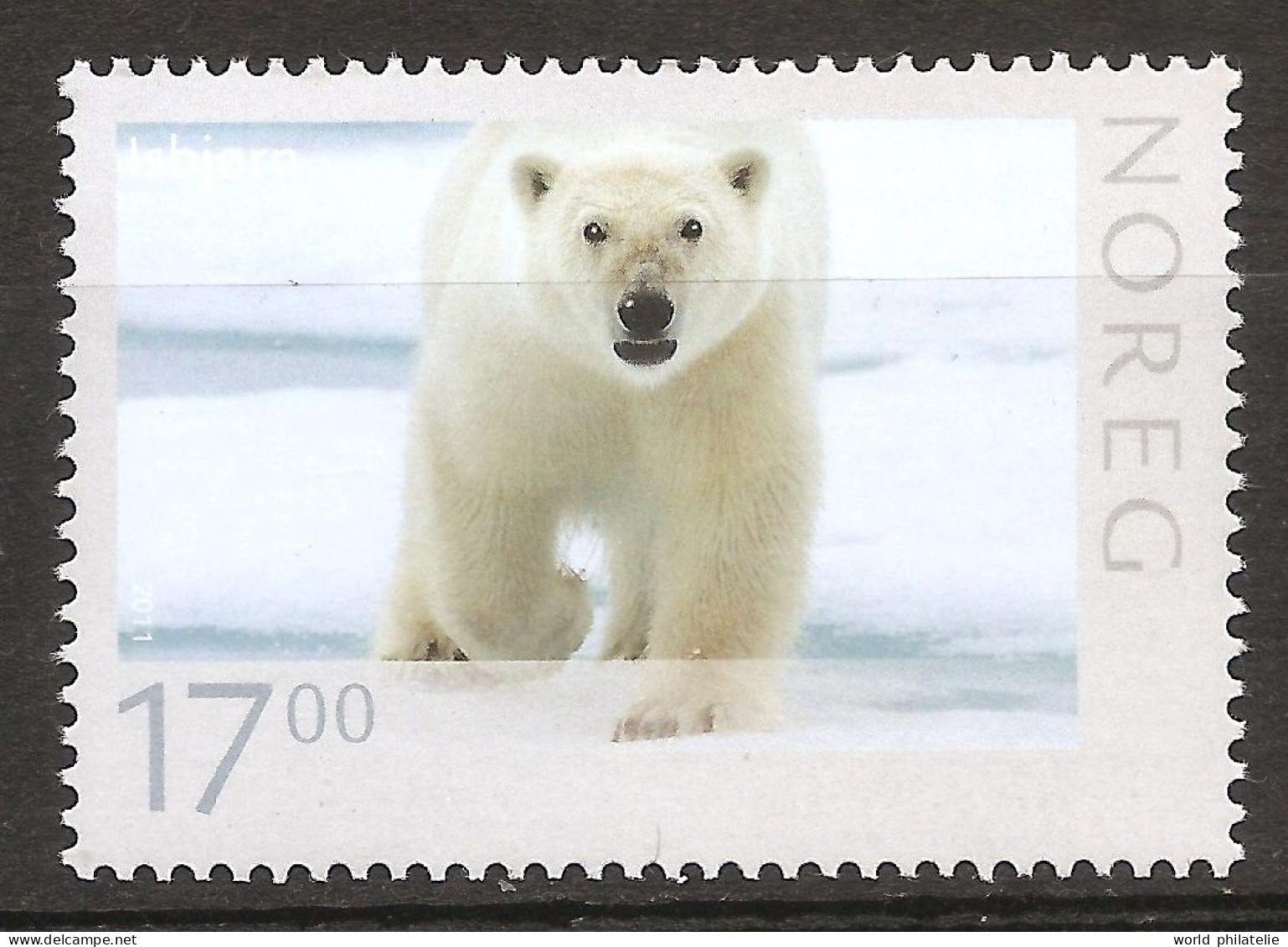 Norvège Norge 2011 N° 1687 Iso ** Faune Sauvage, Ours Polaire, Ursus Maritimus, Ours Blanc, Carnivore Mammifère Banquise - Unused Stamps