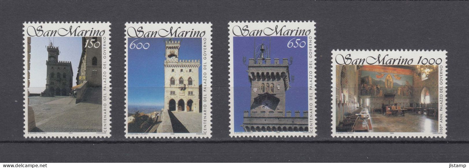 San Marino 1994 Government Building ,Scott#1286-1289,MNH,OG,VF - Unused Stamps
