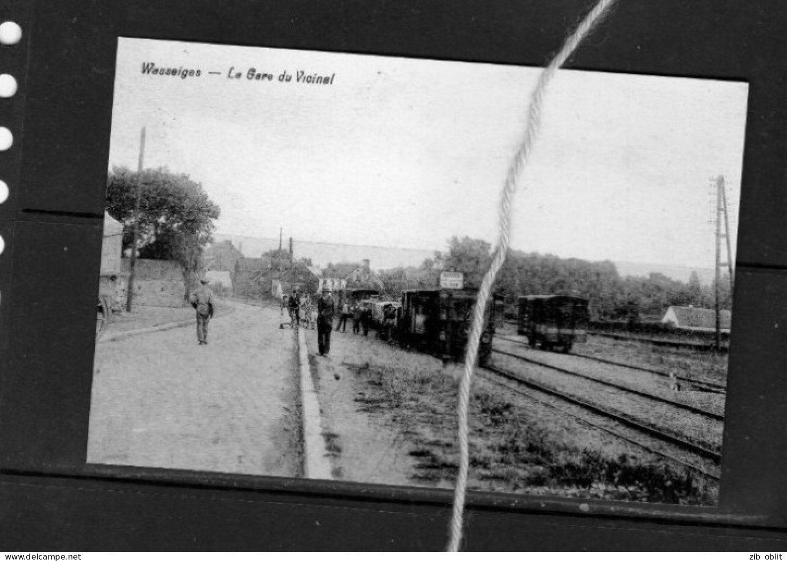 PHOTO TRAM WASSEIGES LIEGE GARE VICINAL REPRO - Wasseiges