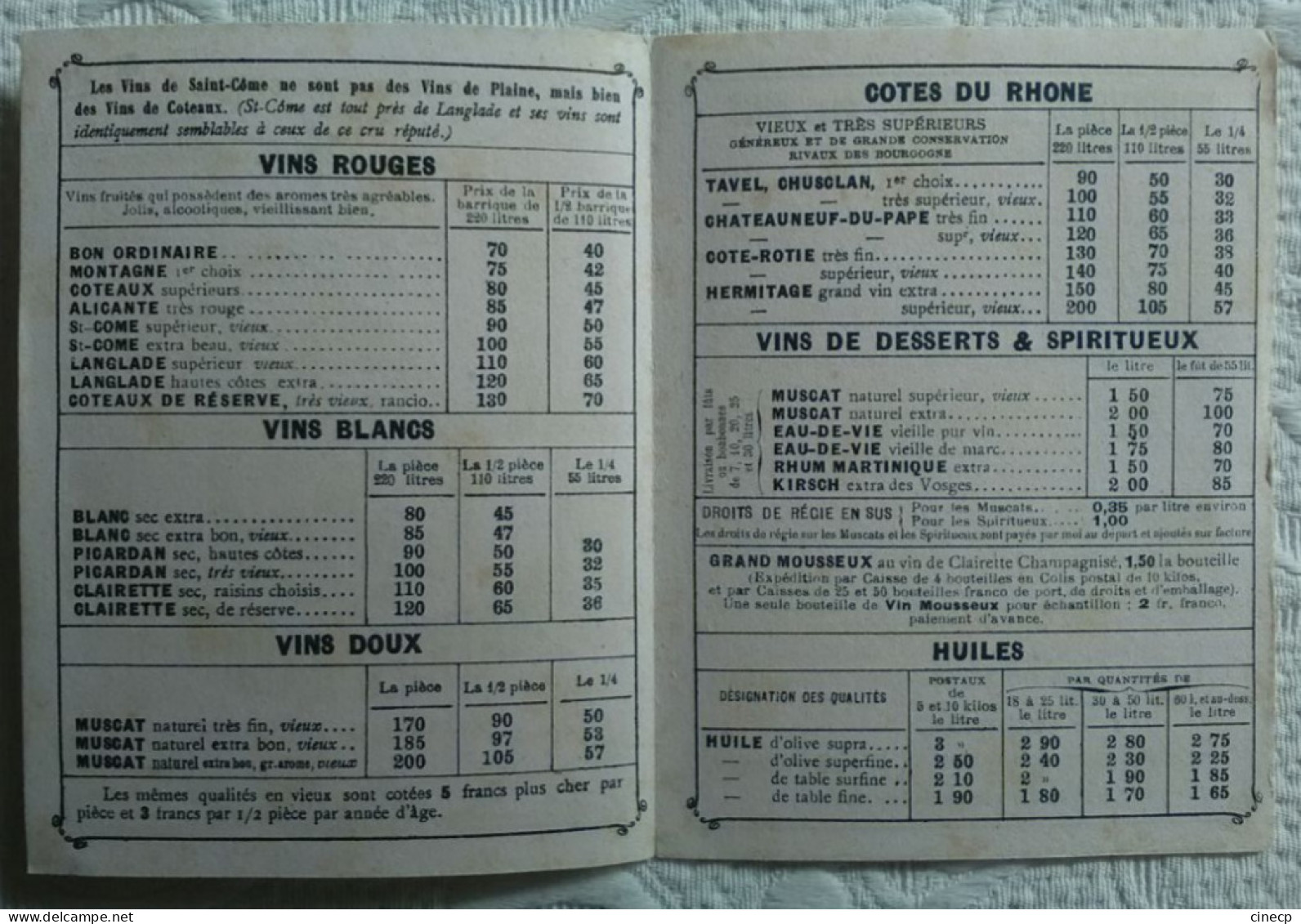 Buvard Ancien Dépliant PUBLICITE Domaine St Côme Par Clarensac Gard MATHIEU RABANIS PROPRIETAIRE VITICULTEUR N° 28 VIN - Agricultura