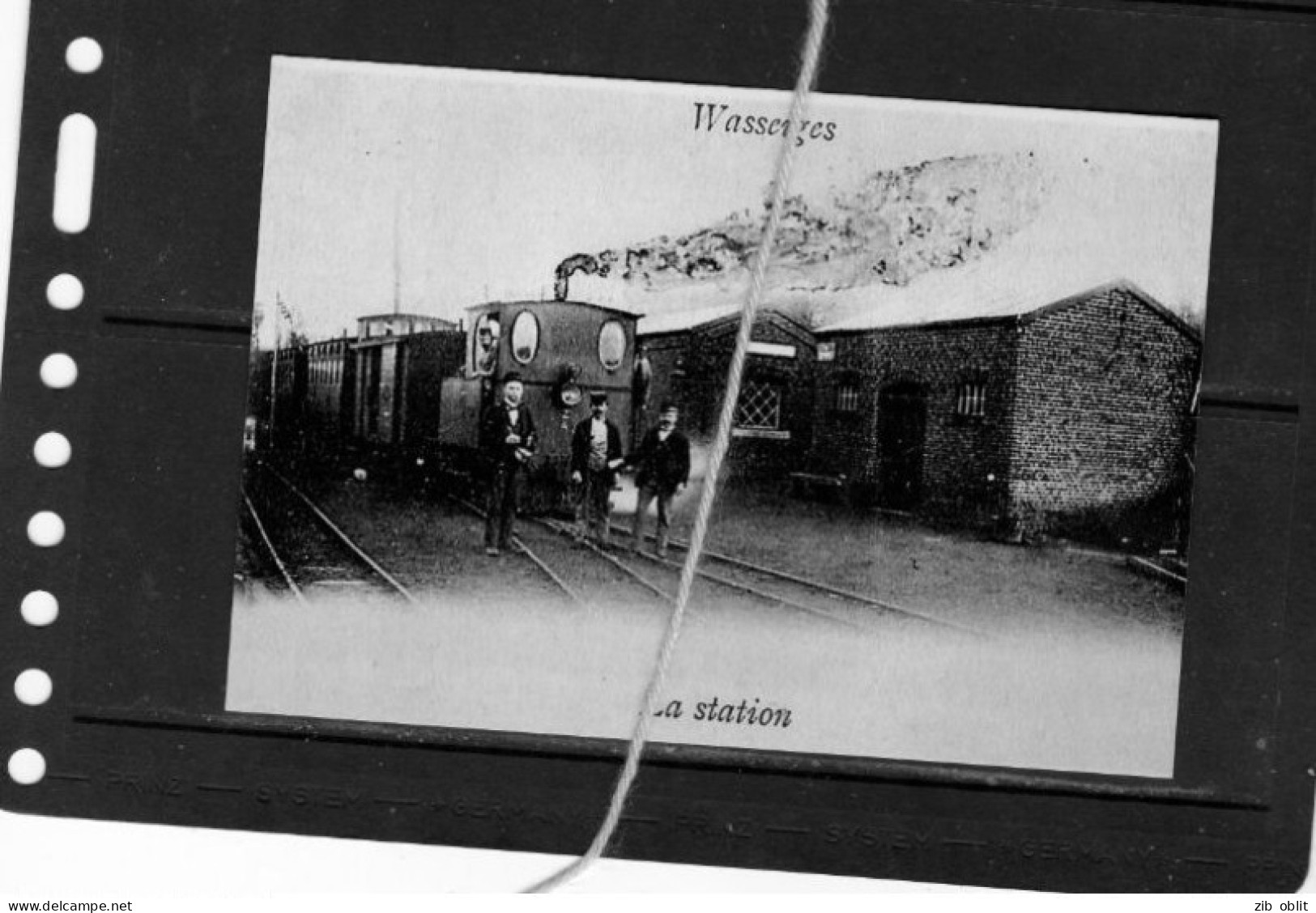 PHOTO TRAM WASSEIGES LIEGE GARE VICINAL REPRO - Wasseiges