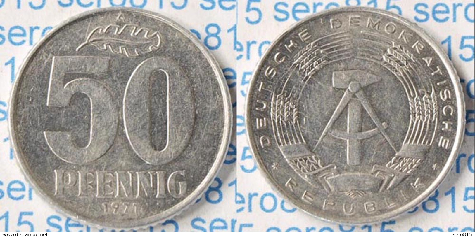 DDR 50 Pfennig 1971 A Kursmünze Jäger 1512     (n977 - 50 Pfennig