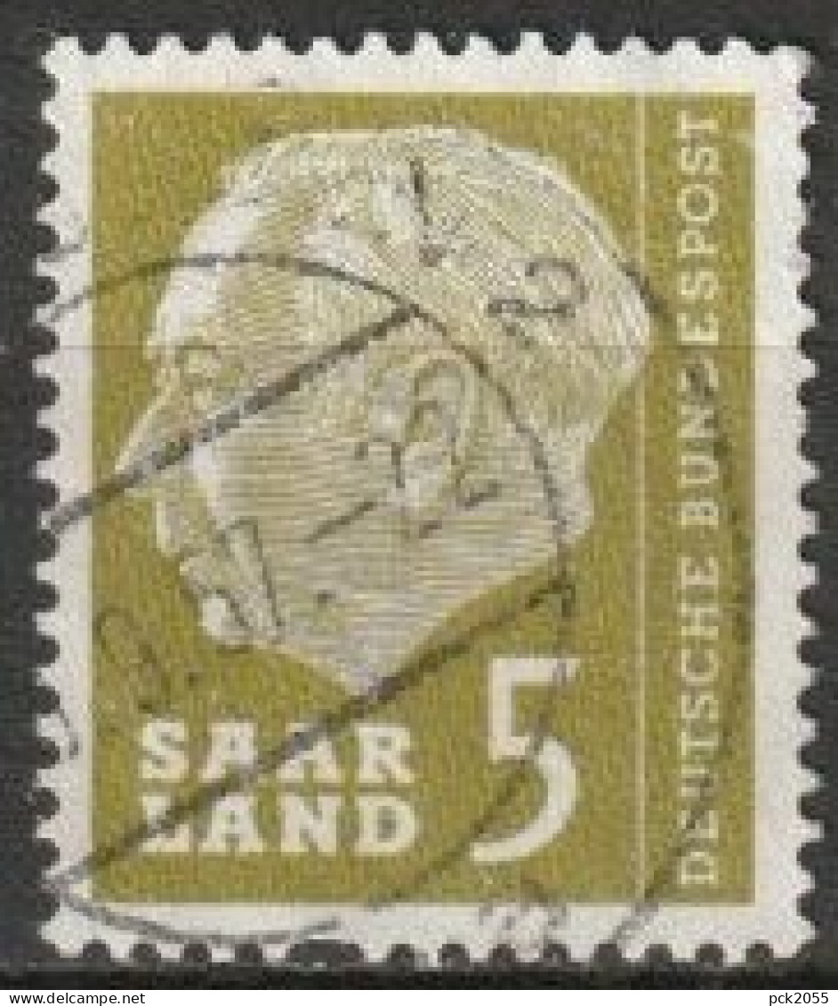 Saarland1957 MiNr.384  O Gestempelt Bundespräsident Theodor Heuss ( A2864 ) - Oblitérés