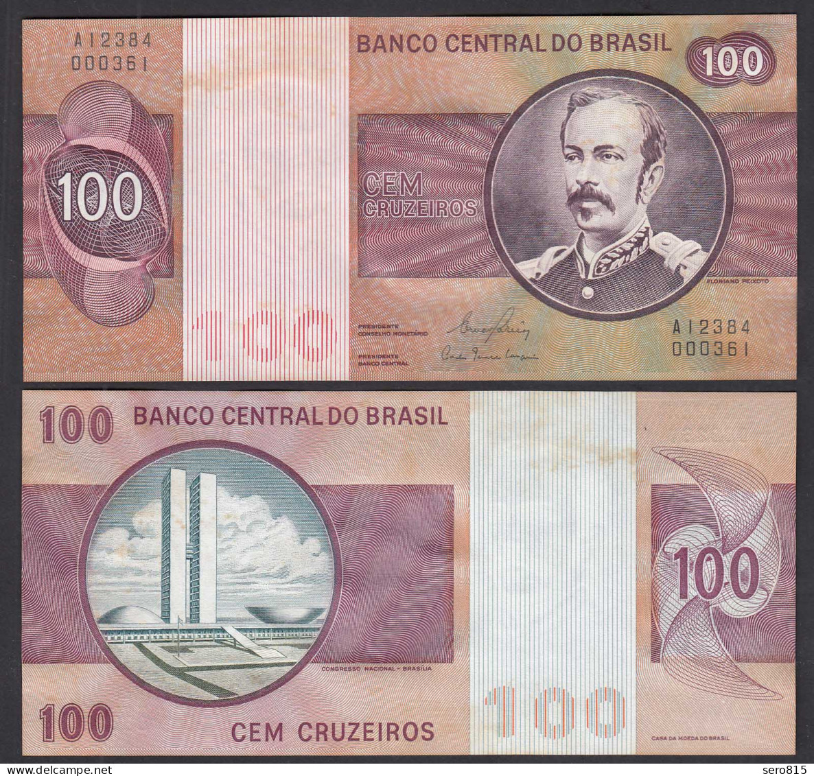 Brasilien - Brazil 100 Cruzados Banknote (1981) Pick 195 Ab XF (2) Sig.20 (29134 - Other - America