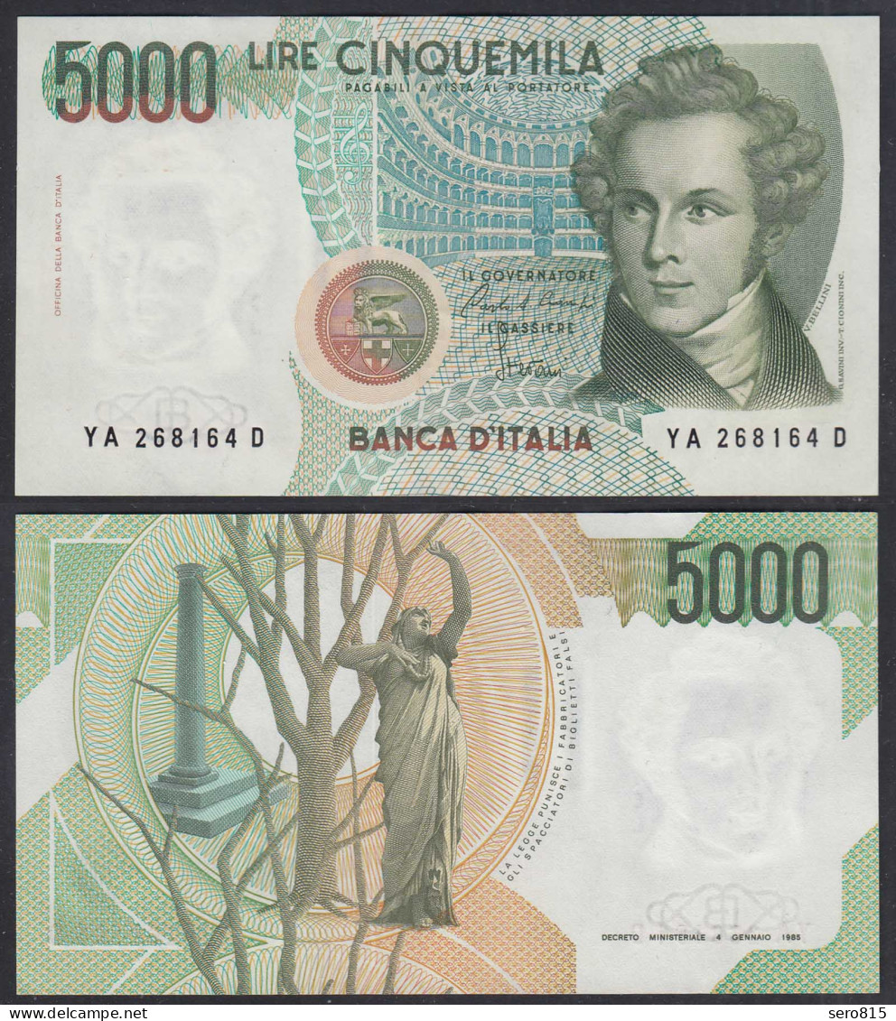 Italien - Italy 5000 Lire Banknote 1985 Pick 111a XF (2)     (29152 - Autres & Non Classés