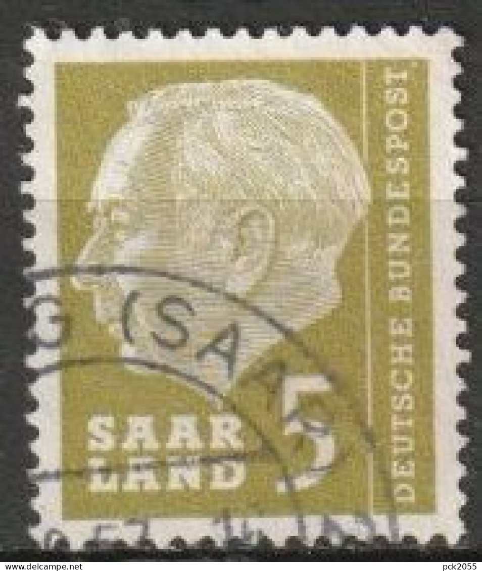 Saarland1957 MiNr.384  O Gestempelt Bundespräsident Theodor Heuss ( A2864/2 ) - Gebruikt