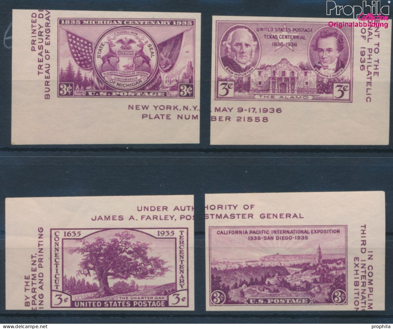 USA 383-386 (kompl.Ausg.) Postfrisch 1936 3.intern.Briefmarkenausstellung (10336536 - Nuevos