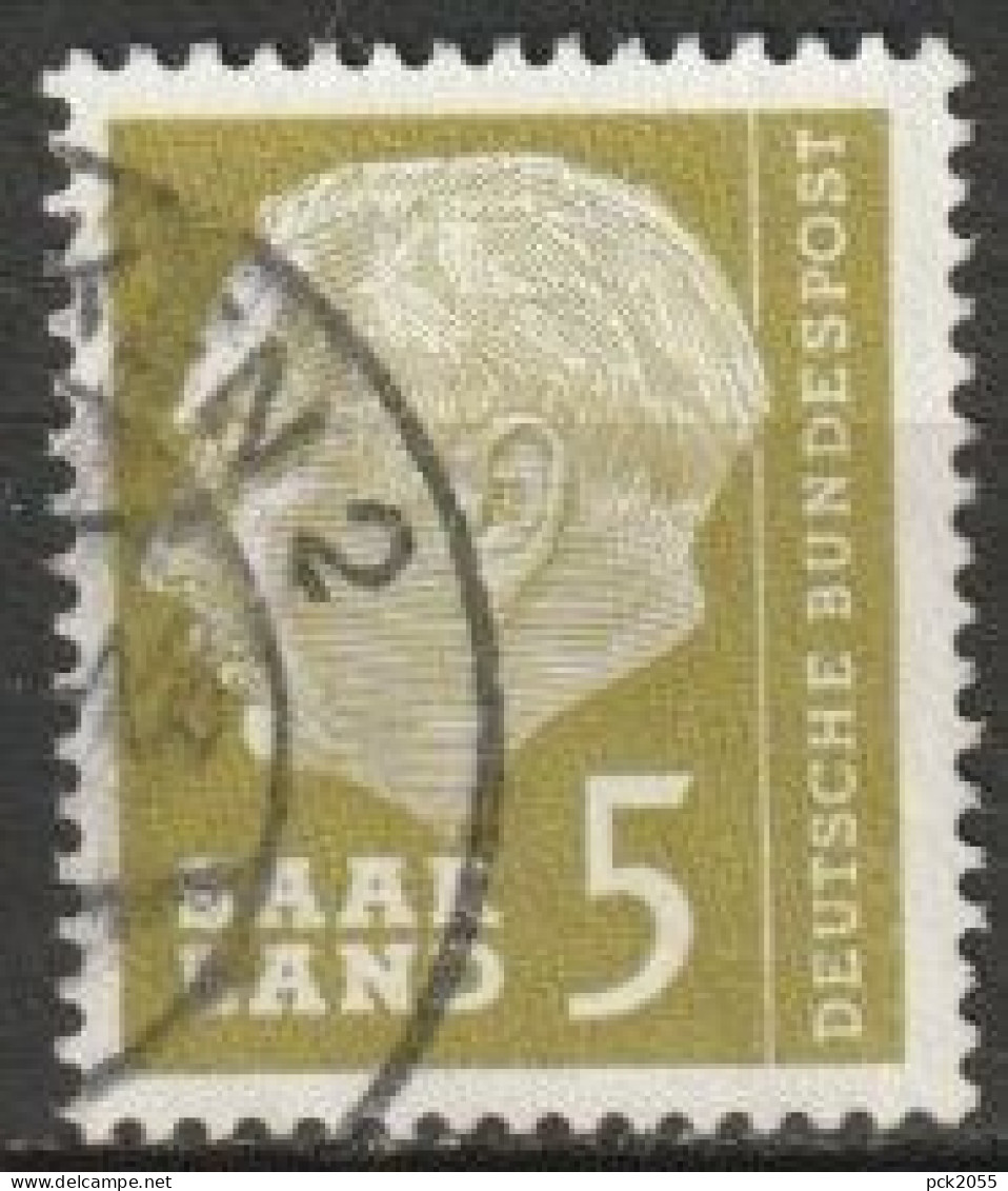 Saarland1957 MiNr.384  O Gestempelt Bundespräsident Theodor Heuss ( A2864/3 ) - Gebraucht