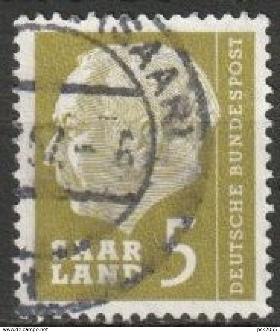 Saarland1957 MiNr.384  O Gestempelt Bundespräsident Theodor Heuss ( A2880 ) - Gebraucht