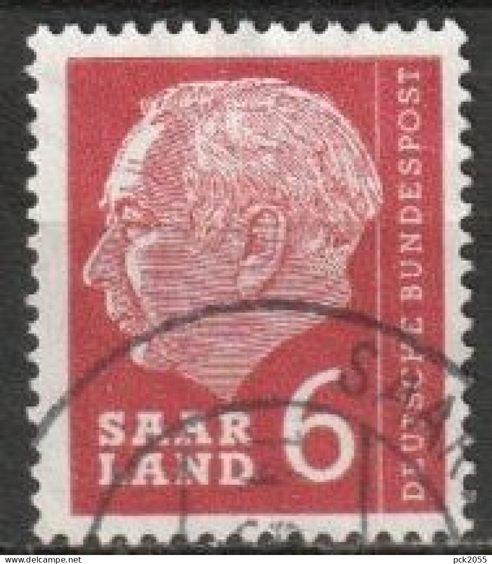 Saarland1957 MiNr.385  O Gestempelt Bundespräsident Theodor Heuss ( A2880/2 ) - Used Stamps
