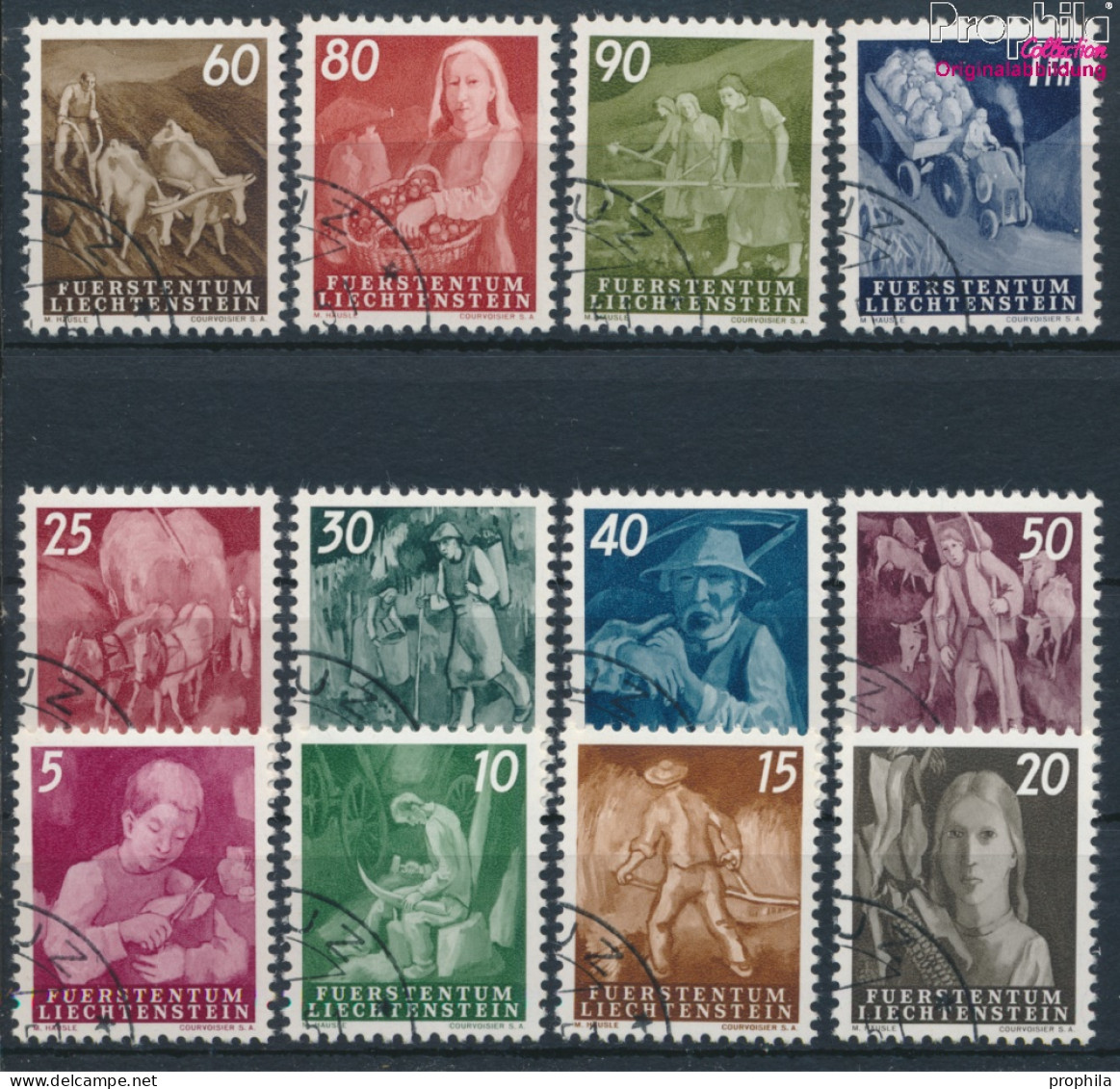 Liechtenstein 289-300 (kompl.Ausg.) Gestempelt 1951 Freimarken (10331907 - Oblitérés