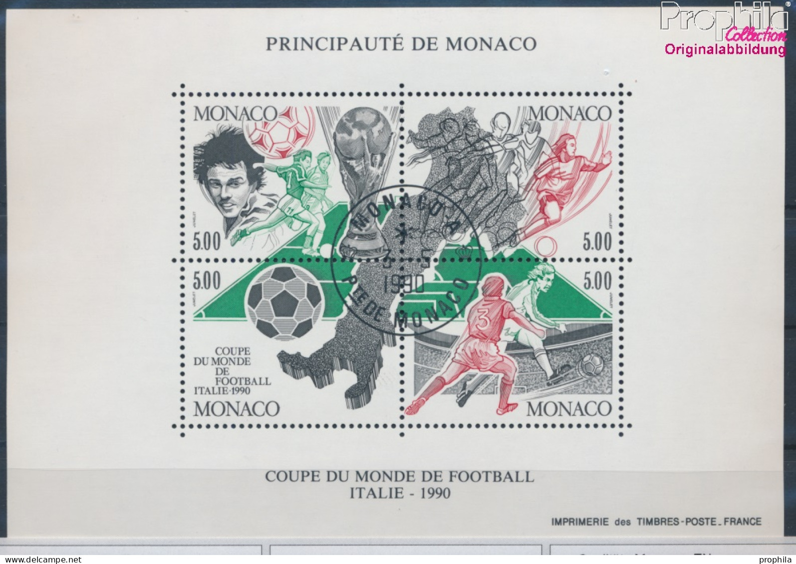 Monaco Block48 (kompl.Ausg.) Gestempelt 1990 Fußball-WM (10341860 - Oblitérés