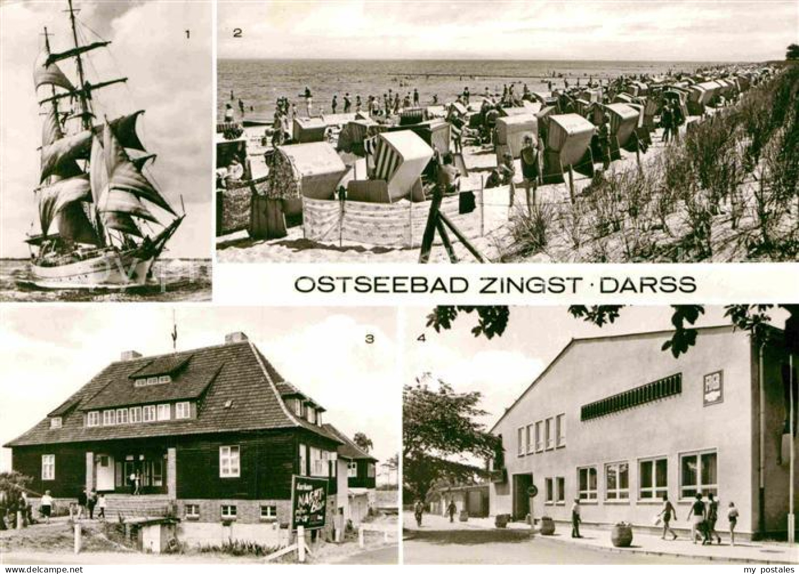 72875734 Zingst Ostseebad Segelschulschiff Wilhelm Pieck Strand Kurhaus FDGB Erh - Zingst