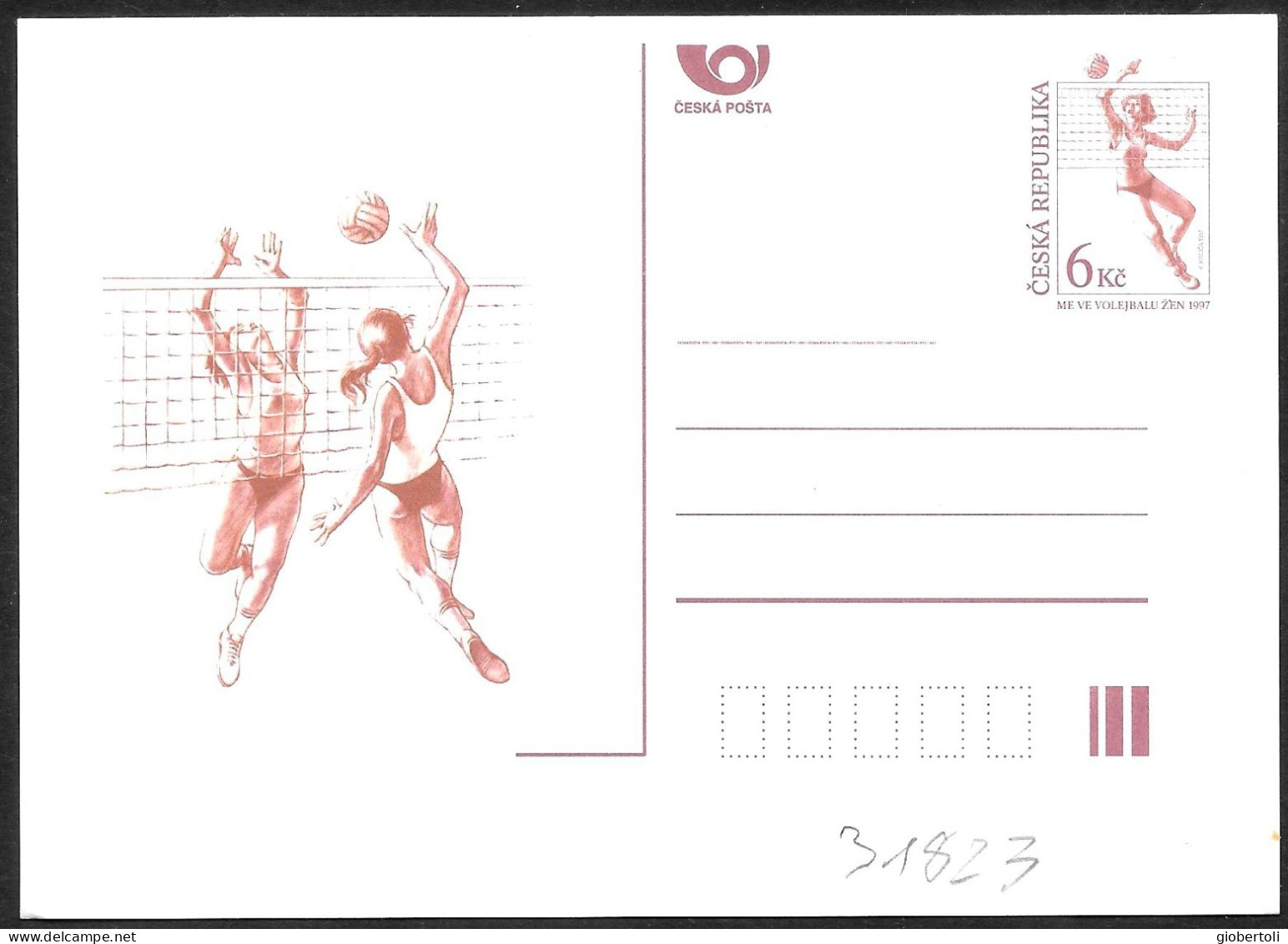 Repubblica Ceca/Czech Republic/République Tchèque: Intero, Stationery, Entier, Pallavolo Femminile, Women's Volleyball, - Volley-Ball