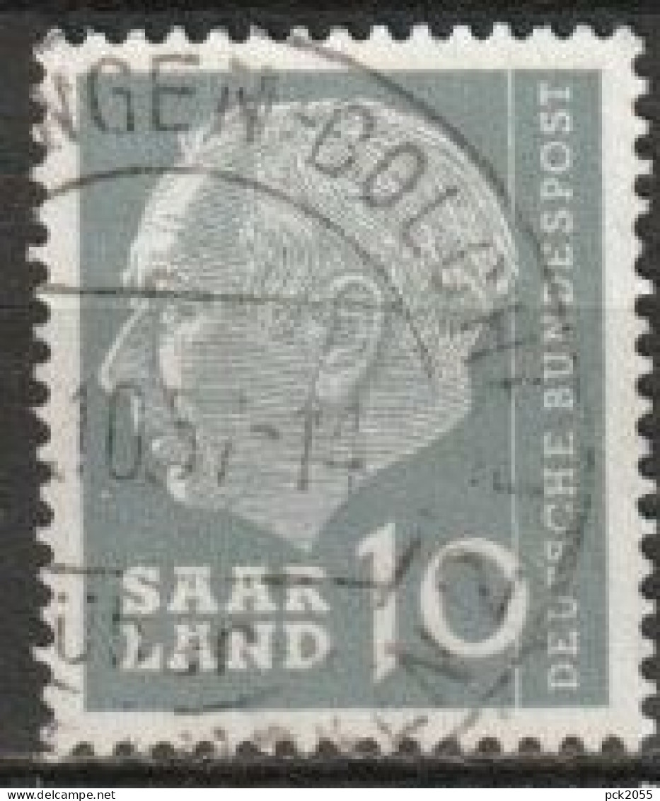 Saarland1957 MiNr.386  O Gestempelt Bundespräsident Theodor Heuss ( A2937 ) - Gebraucht