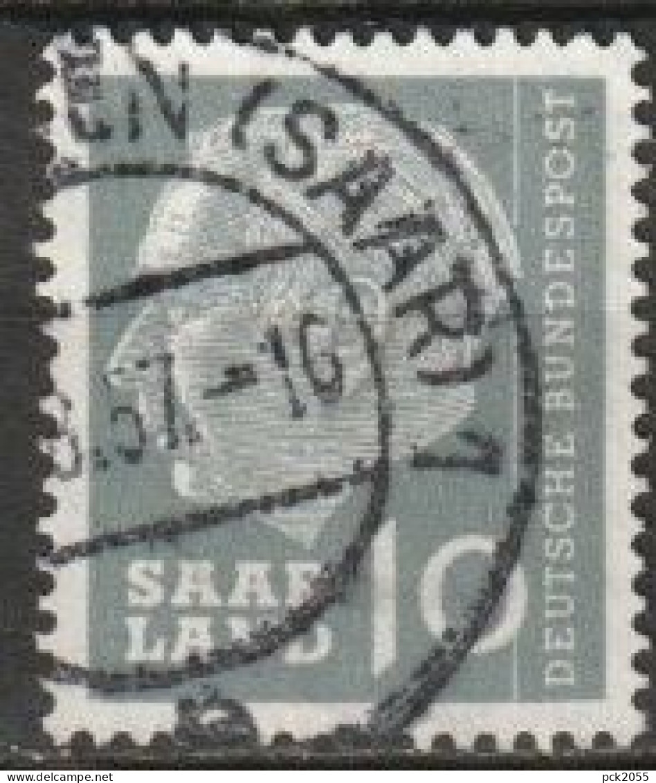 Saarland1957 MiNr.386  O Gestempelt Bundespräsident Theodor Heuss ( A2934 ) - Gebruikt