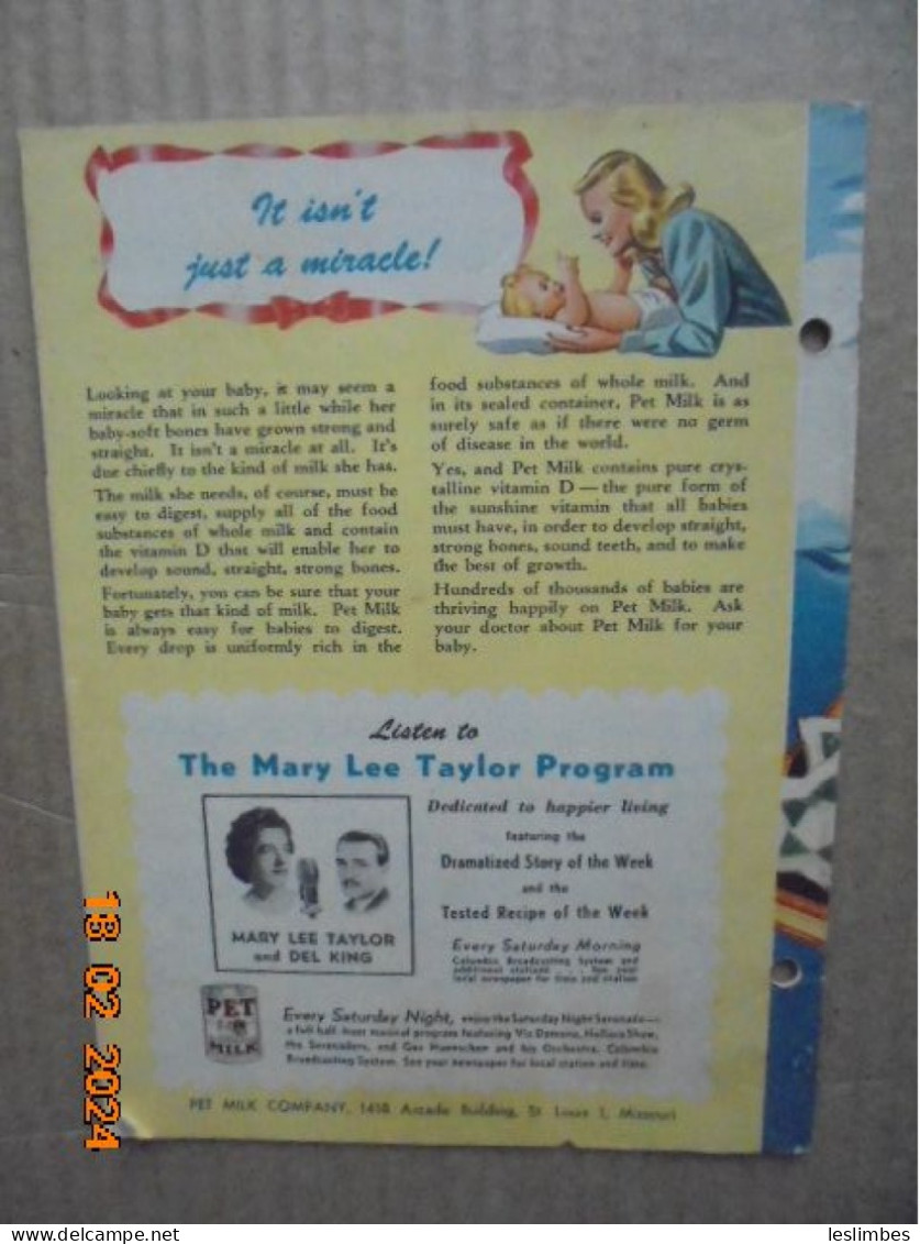 Cookies And Candies And Holiday Foods - Mary Lee Taylor - Pet Milk Company 1947 - Noord-Amerikaans