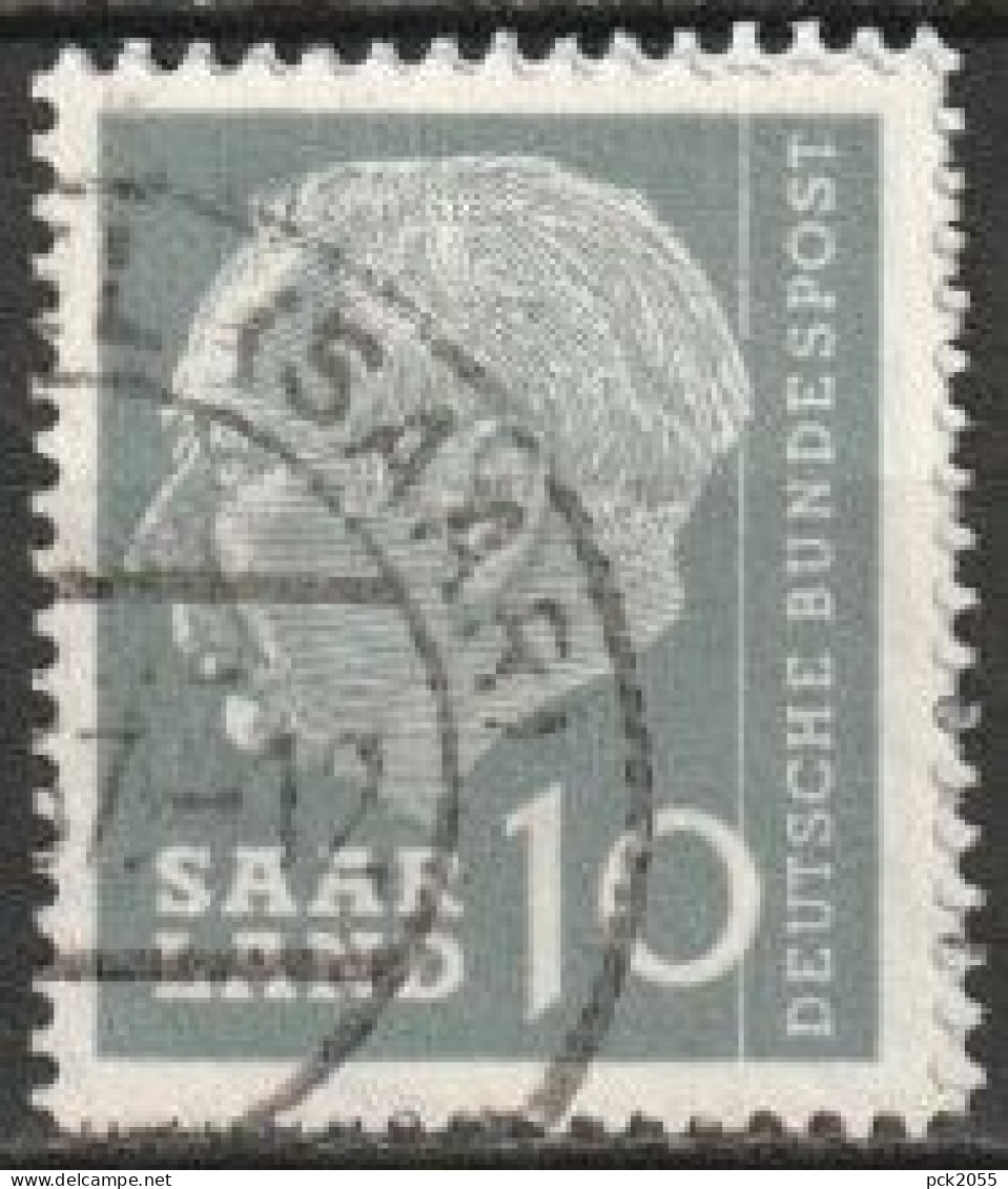 Saarland1957 MiNr.386  O Gestempelt Bundespräsident Theodor Heuss ( A2932 ) - Gebruikt